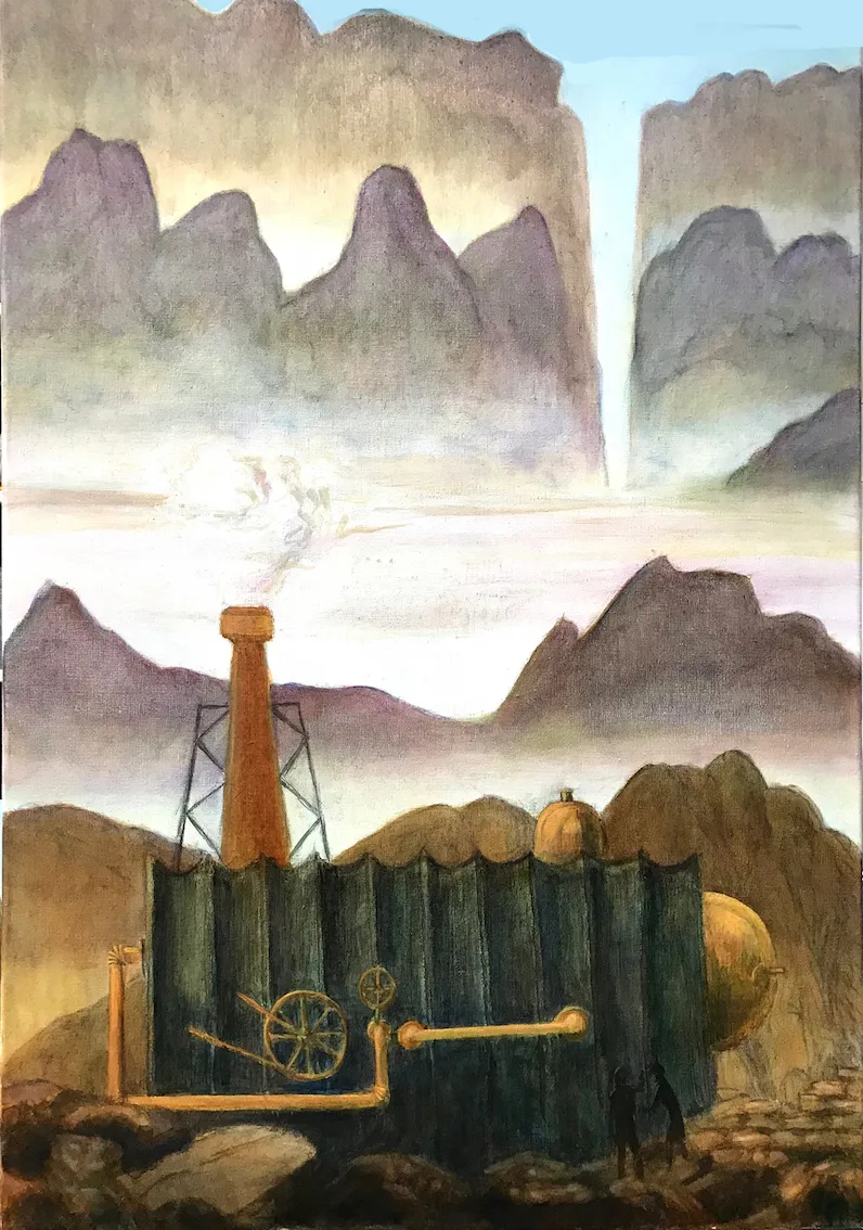 Chinese landscape with cloudmachine, Tom Hageman