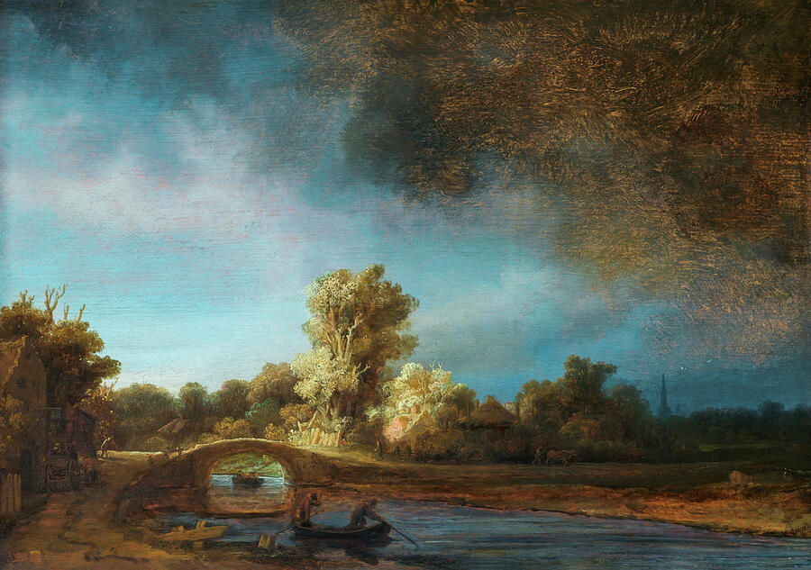 Rembrandt, Landschap met de stenen brug (1638)